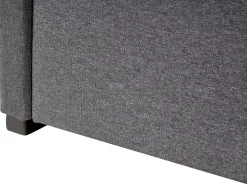 Cama Dupla Em Tecido Cinzento Escuro 90 X 200 Cm Marmande