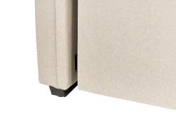 Cama Dupla Em Tecido Creme 90 X 200 Cm Libourne