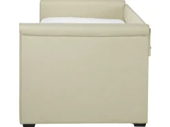 Cama Dupla Em Tecido Creme 80 X 200 Cm Libourne