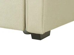 Cama Dupla Em Tecido Creme 80 X 200 Cm Libourne