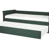 Cama Dupla Em Tecido Verde Escuro 90 X 200 Cm Libourne