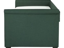 Cama Dupla Em Tecido Verde Escuro 90 X 200 Cm Libourne