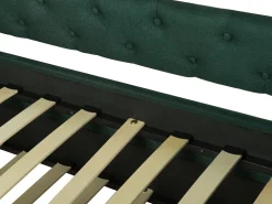 Cama Dupla Em Tecido Verde Escuro 90 X 200 Cm Libourne