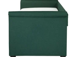 Cama Dupla Em Tecido Verde Escuro 80 X 200 Cm Libourne