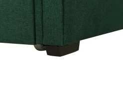 Cama Dupla Em Tecido Verde Escuro 80 X 200 Cm Libourne