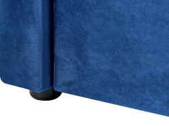 Cama Dupla Em Veludo Azul Marinho 90 X 200 Cm Montargis