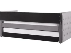 Cama Dupla Em Veludo Cinzento 90 X 200 Cm Gassin