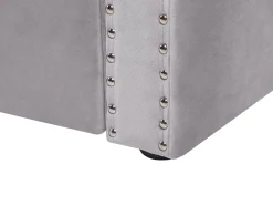 Cama Dupla Em Veludo Cinzento 90 X 200 Cm Gassin