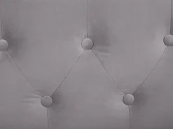 Cama Dupla Em Veludo Cinzento 90 X 200 Cm Gassin