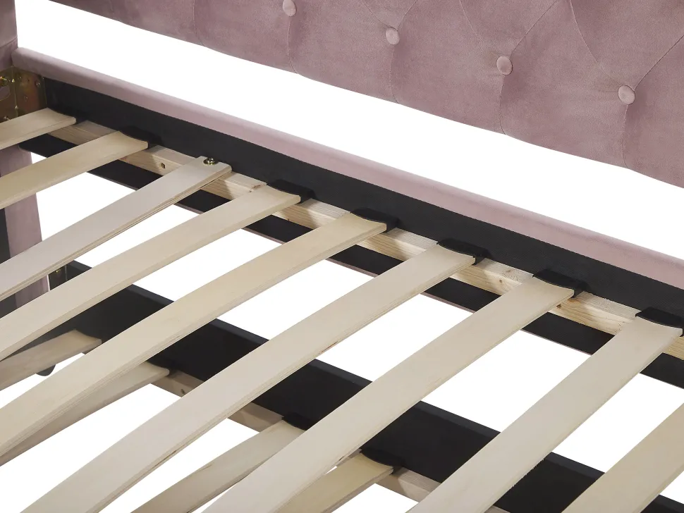 Cama Dupla Em Veludo Rosa 90 X 200 Cm Gassin