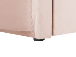 Cama Dupla Em Veludo Rosa Pastel 90 X 200 Cm Chavonne