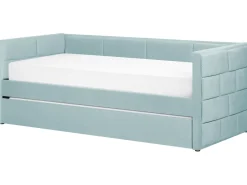 Cama Dupla Em Veludo Verde Menta 90 X 200 Cm Chavonne