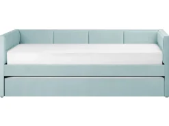 Cama Dupla Em Veludo Verde Menta 90 X 200 Cm Chavonne
