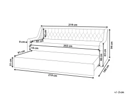 Cama Dupla Em Veludo Verde Esmeralda 90 X 200 Cm Montargis