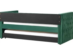 Cama Dupla Em Veludo Verde Esmeralda 90 X 200 Cm Gassin