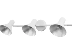 Candeeiro 3 Luzes De Parede Ou Teto Em Metal Branco E Prateado Mersey Ill