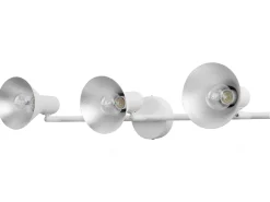 Candeeiro 3 Luzes De Parede Ou Teto Em Metal Branco E Prateado Mersey Ill