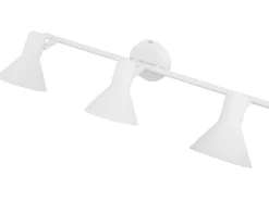 Candeeiro 3 Luzes De Parede Ou Teto Em Metal Branco E Prateado Mersey Ill