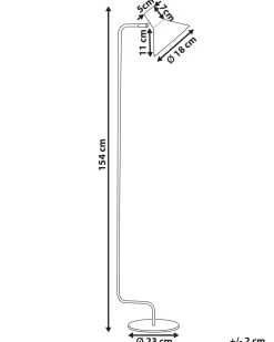 Candeeiro Chao Em Metal Laranja 154 Cm Rimava