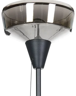 Candeeiro De Chao Em Metal Preto E Prateado 175 Cm Talparo