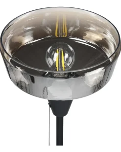 Candeeiro De Chao Em Metal Preto E Prateado 175 Cm Talparo