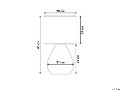 Candeeiro De Mesa 41 Cm Cinzento Ronava