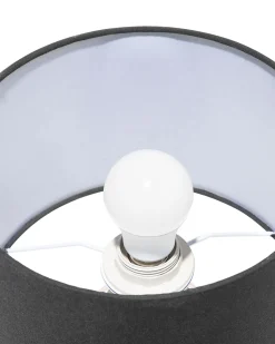 Candeeiro De Mesa 35 Cm Preto E Cor De Cobre Maroni