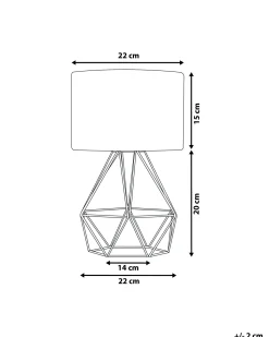Candeeiro De Mesa 35 Cm Preto E Cor De Cobre Maroni