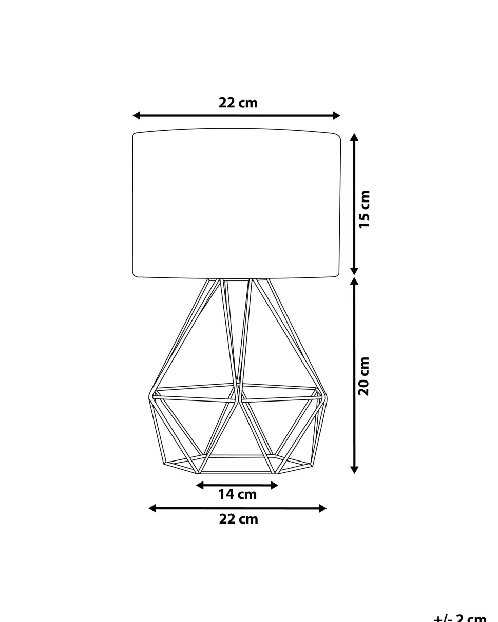 Candeeiro De Mesa 35 Cm Preto E Cor De Cobre Maroni