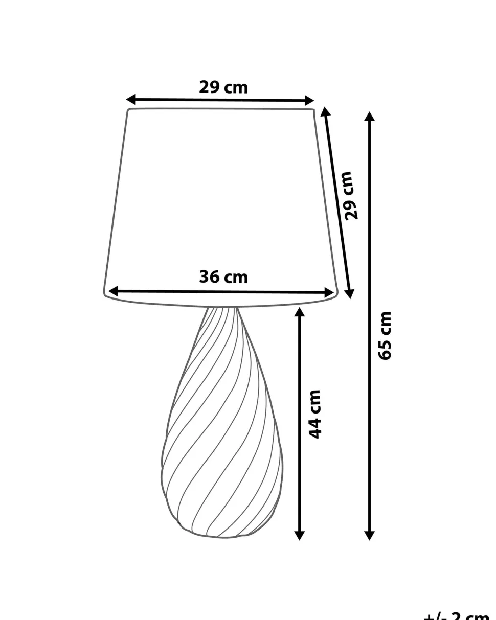 Candeeiro De Mesa 65 Cm Preto E Prateado Visela