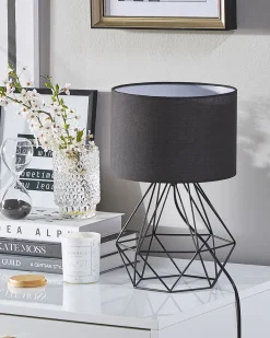 Candeeiro De Mesa 35 Cm Preto Maroni