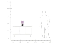 Candeeiro De Mesa 33 Cm Violeta Ronava