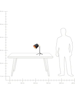 Candeeiro De Mesa Ajustavel Preto 42 Cm Mooki