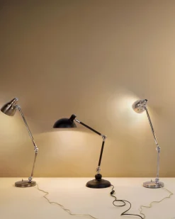 Candeeiro De Mesa Articulado Preto 80 Cm Meramec