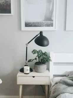 Candeeiro De Mesa Articulado Preto 80 Cm Meramec