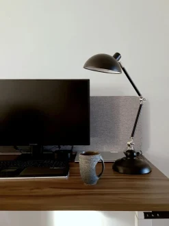 Candeeiro De Mesa Articulado Preto 80 Cm Meramec