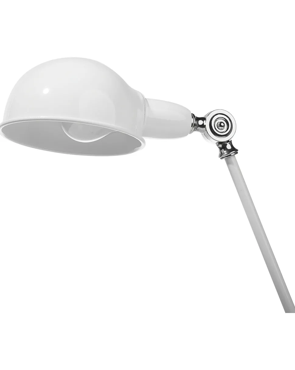 Candeeiro De Mesa Articulado Em Metal Branco Cabris