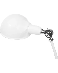 Candeeiro De Mesa Articulado Em Metal Branco Cabris