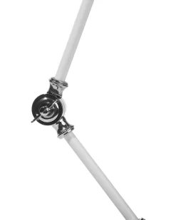 Candeeiro De Mesa Articulado Em Metal Branco Cabris