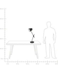 Candeeiro De Mesa Articulado Preto Horton