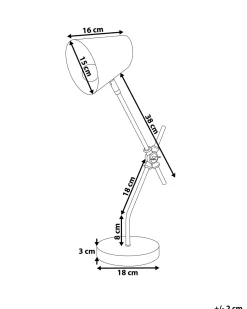 Candeeiro De Mesa Articulado Preto Horton
