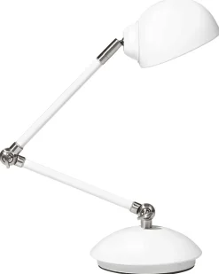 Candeeiro De Mesa Articulavel Em Metal Branco 60 Cm Helmand