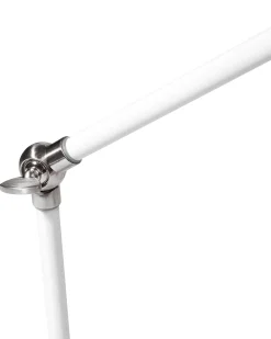 Candeeiro De Mesa Articulavel Em Metal Branco 60 Cm Helmand