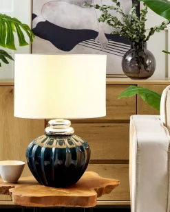 Candeeiro De Mesa Azul Neris