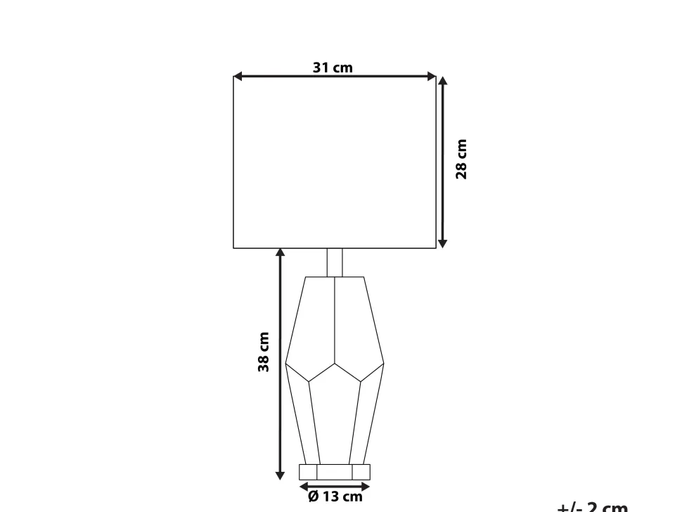 Candeeiro De Mesa Branco Oxley