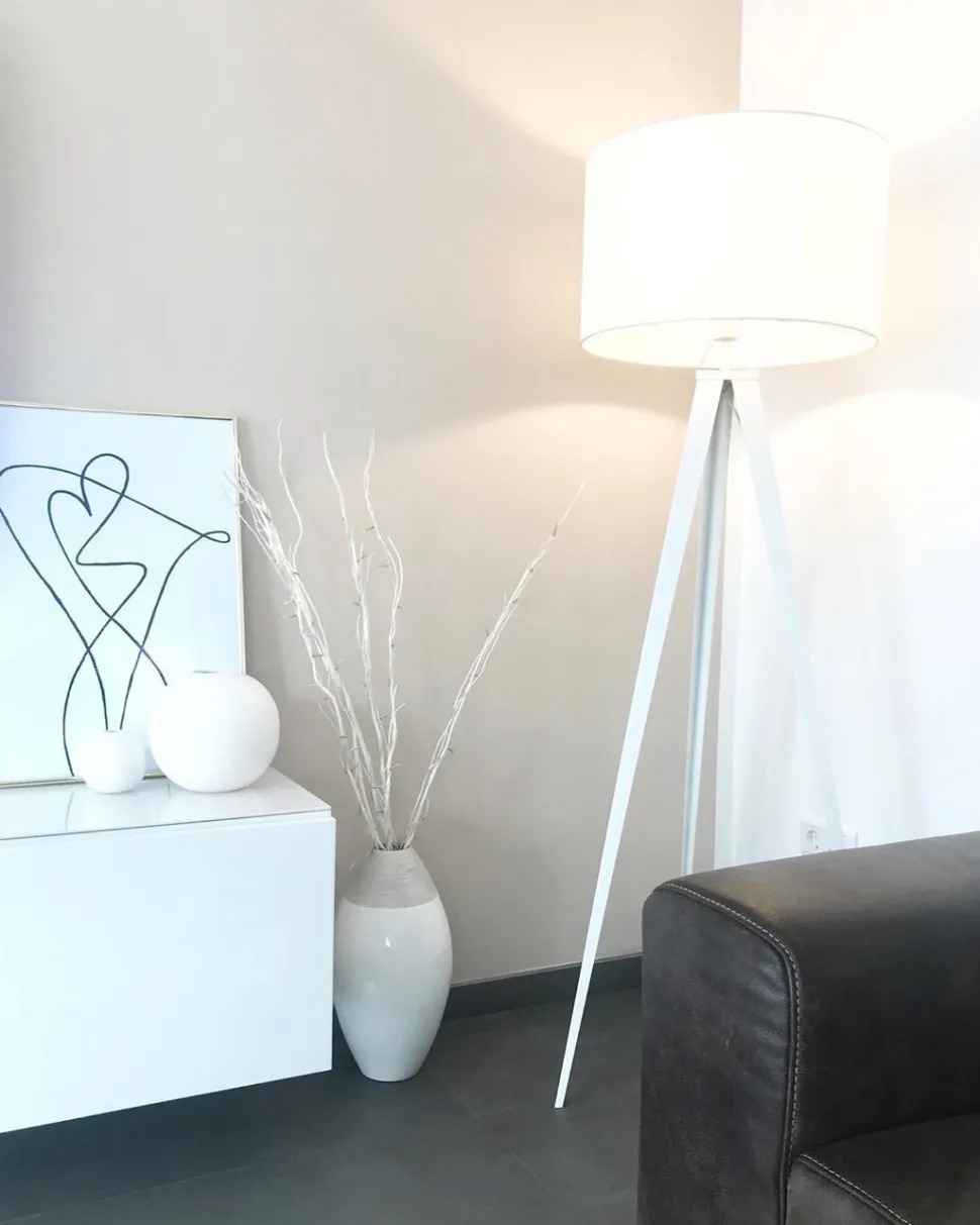 Candeeiro De Mesa Branco Stiletto