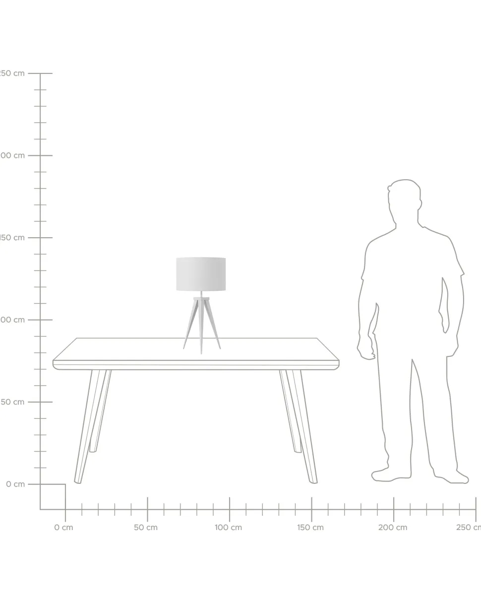 Candeeiro De Mesa Branco Stiletto