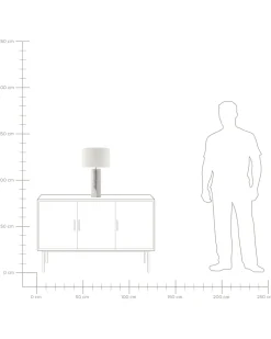 Candeeiro De Mesa Branco E Prateado Aiken