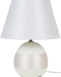 Candeeiro De Mesa Branco Creme Sado