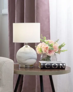 Candeeiro De Mesa Branco Uele